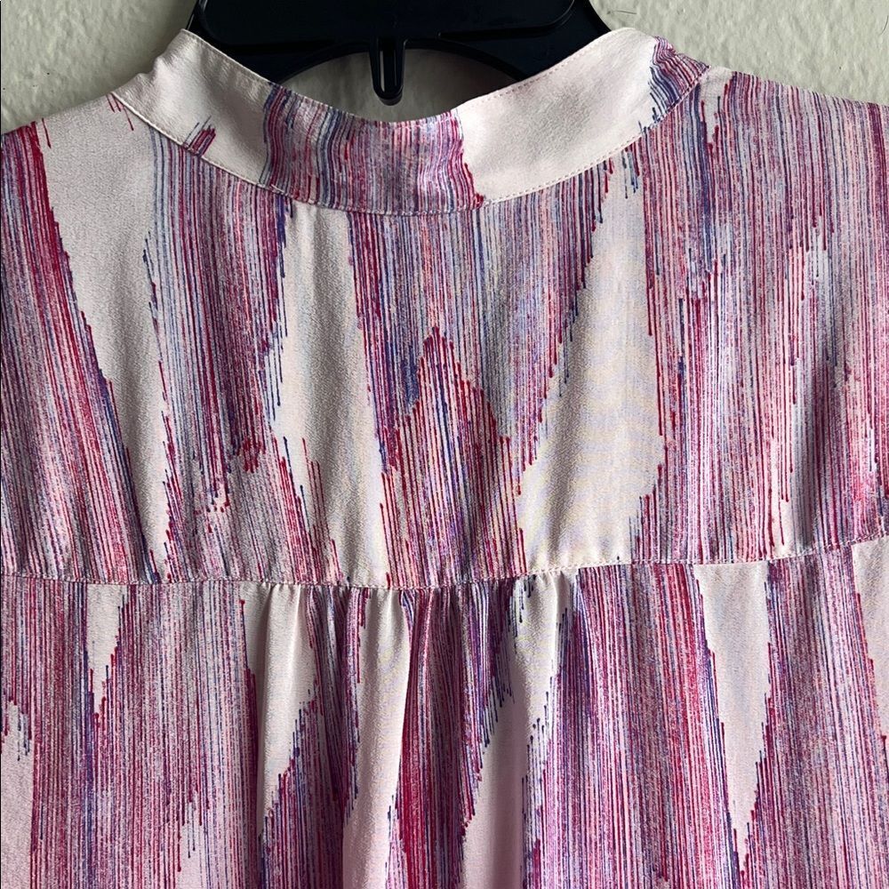 Like New! Rebecca Taylor 100% Silk Dress Ombre Fuchsia Pink in Size 6 - Picture 8 of 12